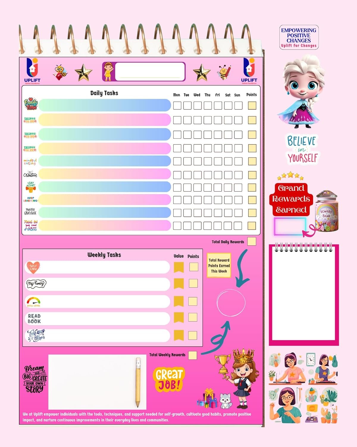 Kids Habit Tracker Journal