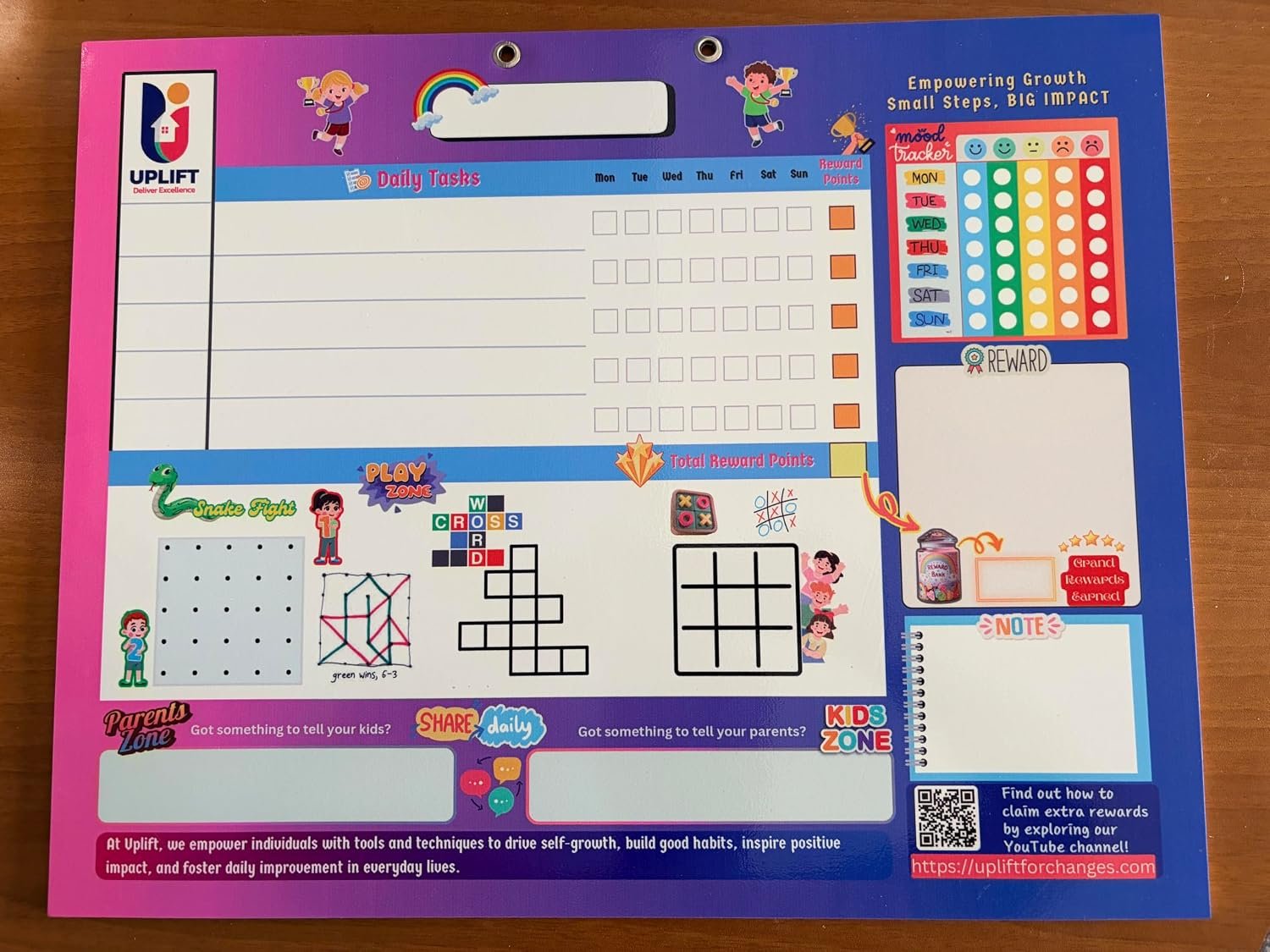 Kids Interactive Chores and Mood Tracker Board